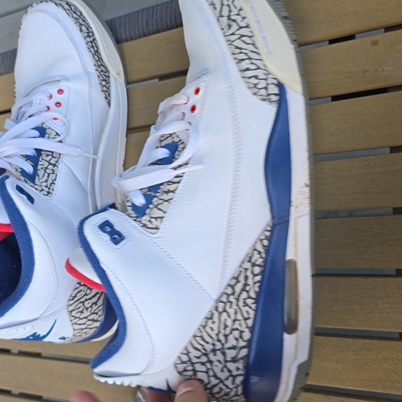 Jordan 3 Retro OG White and True Blue 2016 Size 14 - Picture 6 of 8